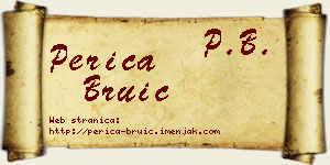 Perica Bruić vizit kartica